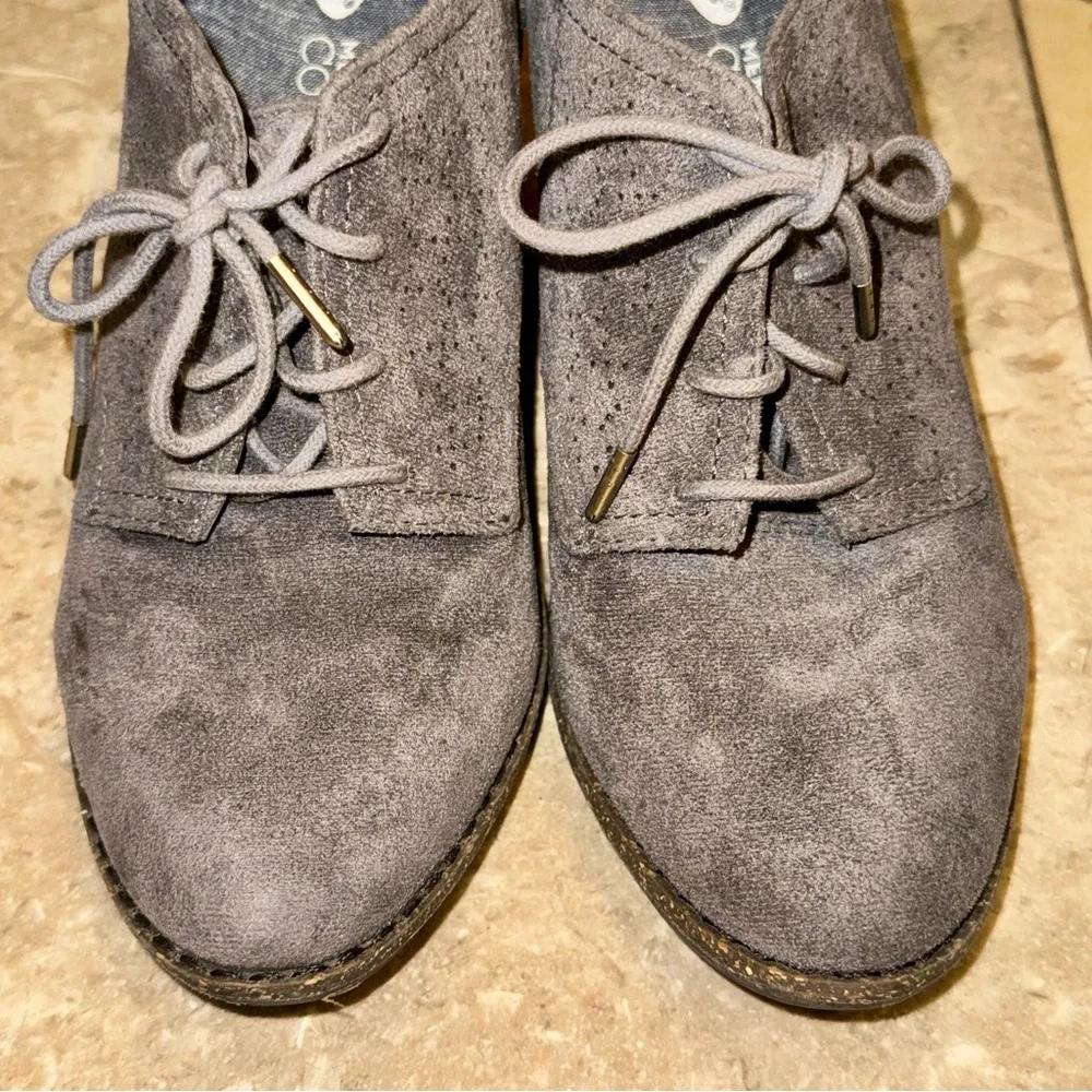 Dr. Scholl’s memory foam cool fit cheer lace up ankle bootie boots gray 8.5 - Picture 5 of 10